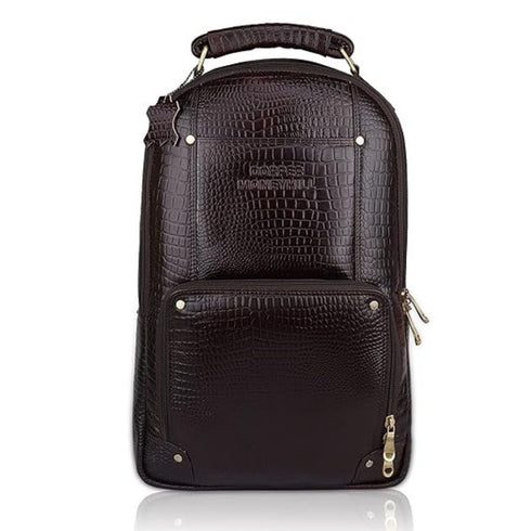 Laksh Croco Genuine Leather Backpack Hive